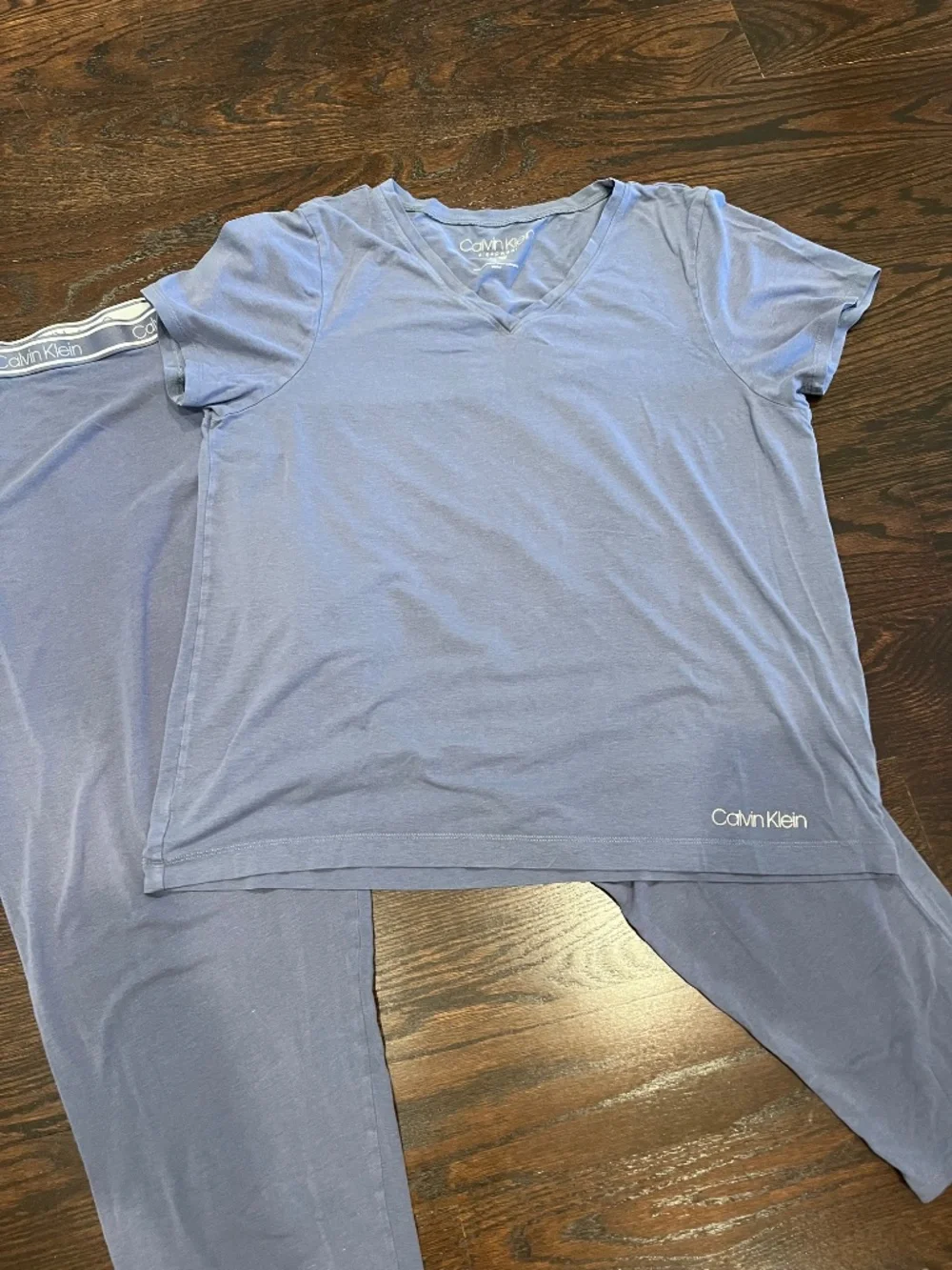 Calvin Klein 2-Piece Short Sleeve Denim Blue Sleepwear Set XL